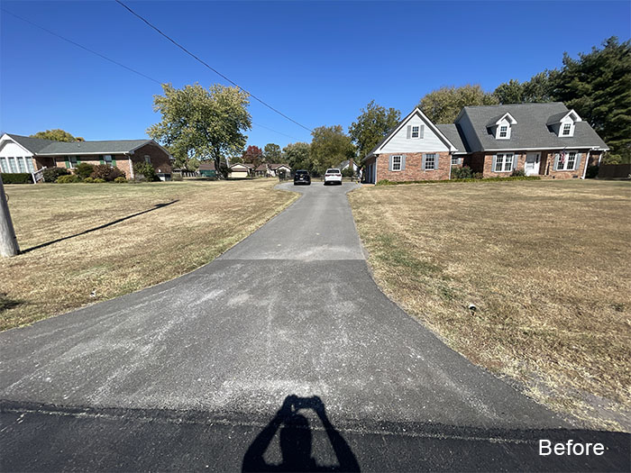 concrete driveway before