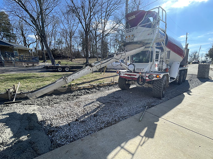 concrete driveway extension construction progress image 2