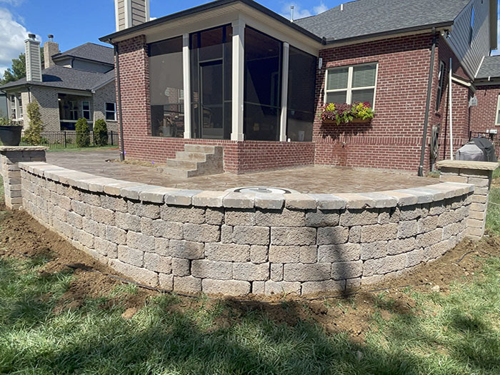 stamped concrete patio installation