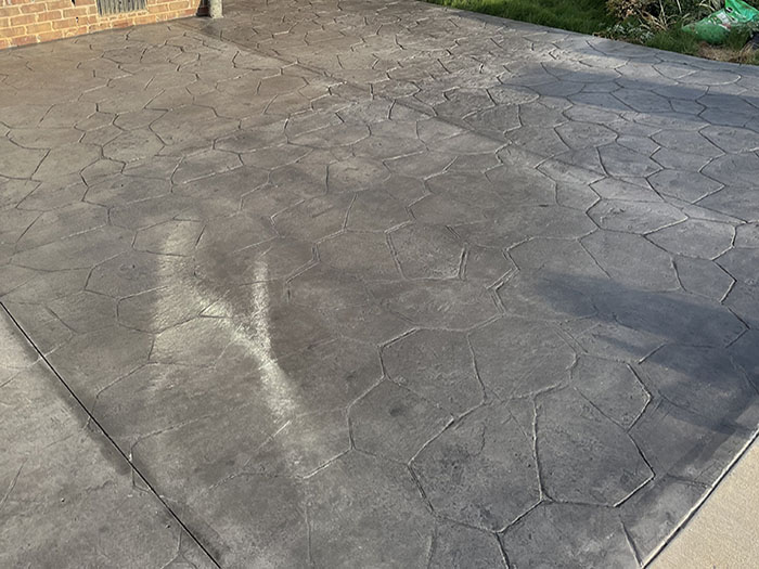 stamped concrete installation