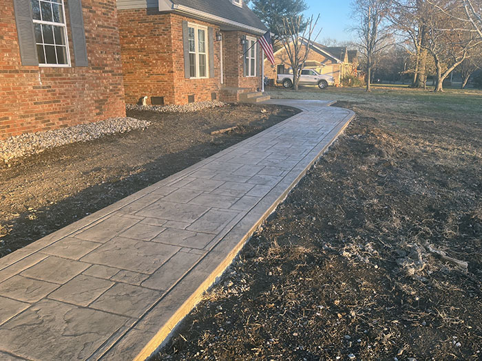 stamped concrete walkway 2