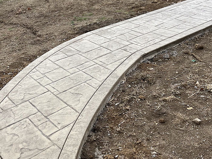 stamped concrete walkway 3